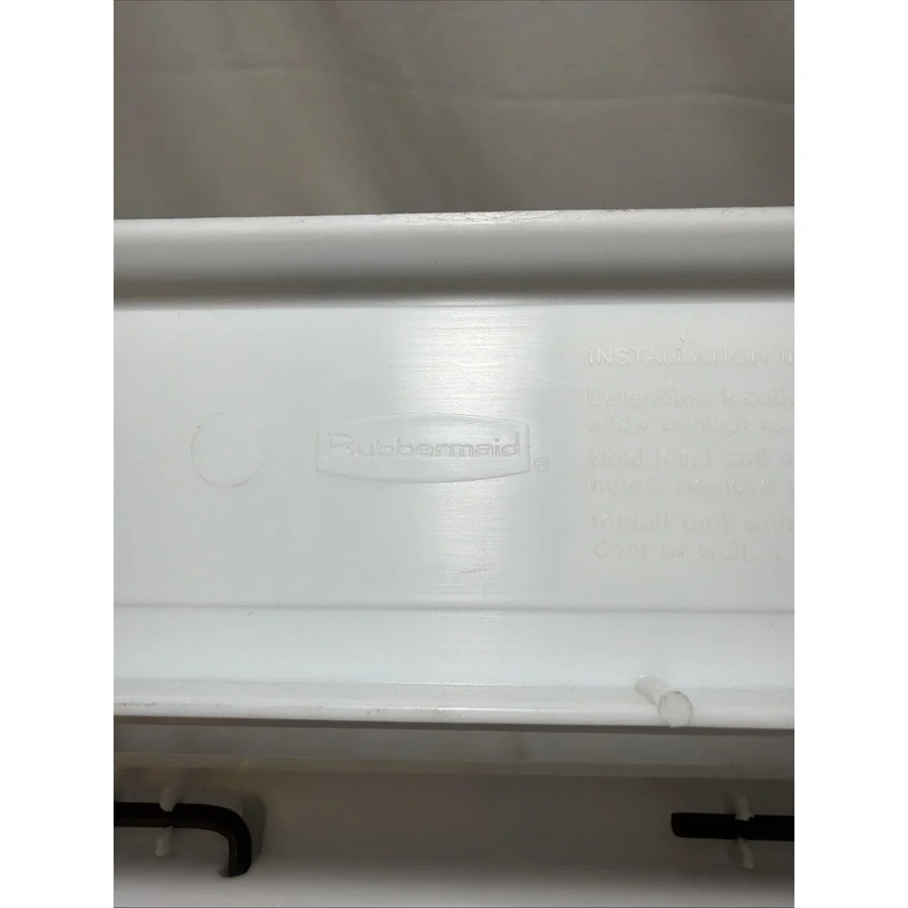 Rubbermaid Broom And Mop Organizer Wall Mount #‎ 2451 USA 2014 White Vintage